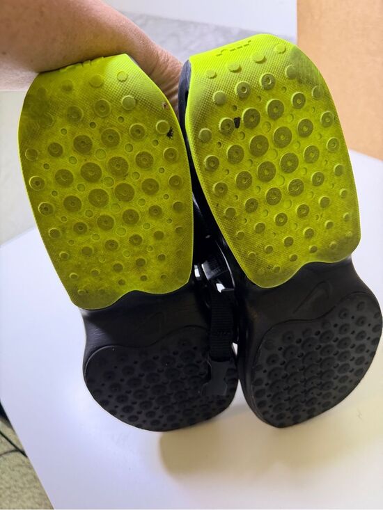 Nike Air Max Sol Sandal in Black with Neon Green Accent 10